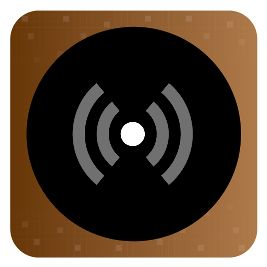 WLN Hosting A square brown icon with a black circle in the center, featuring two sets of curved gray lines radiating from a white dot in the middle, resembling a signal or wireless symbol—perfectly representing WLN Hosting. WordPress Hosting